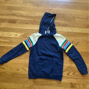 NWT Boden Navy Hoodie with Patterned Accents